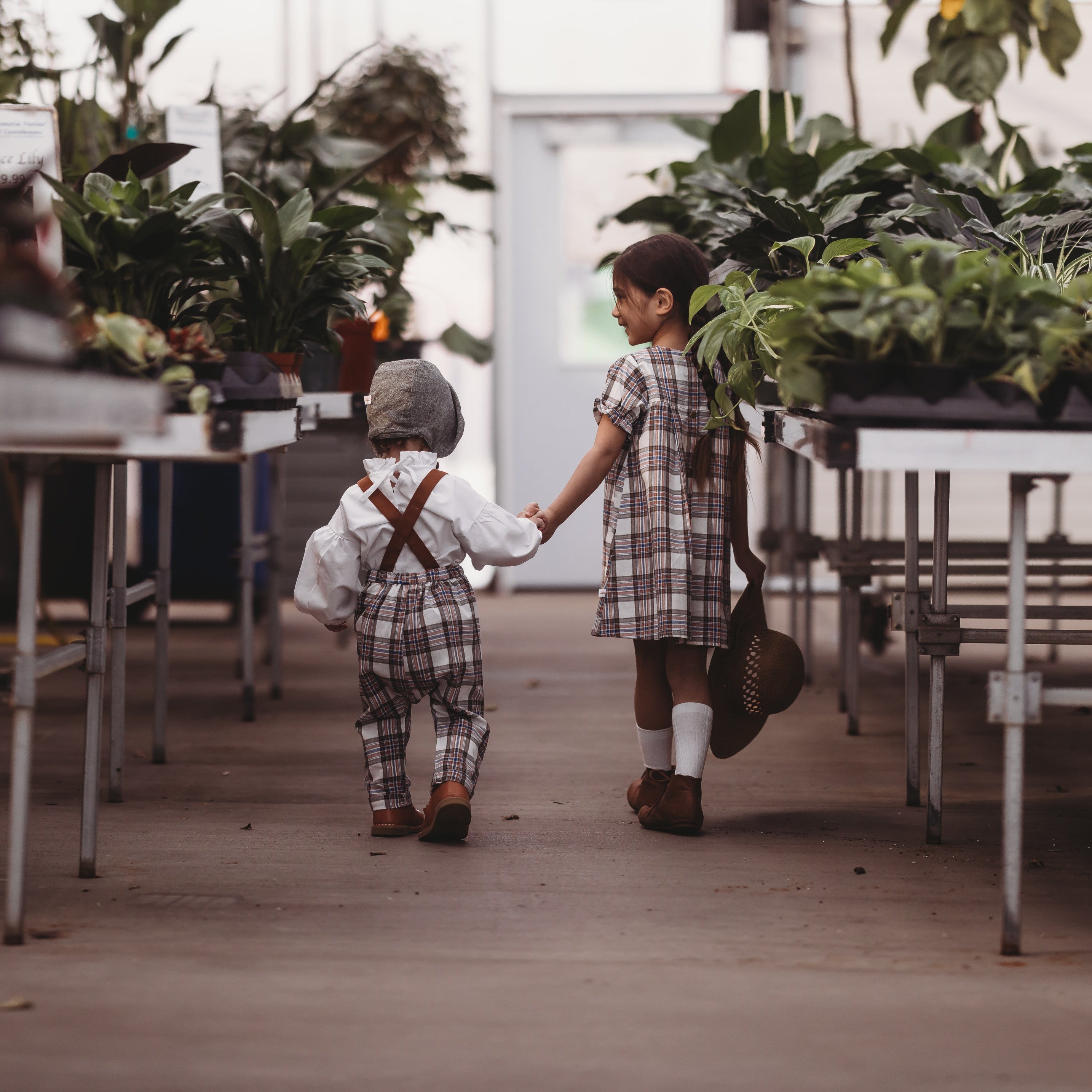 Vintage Plaid Short Sleeve Dress