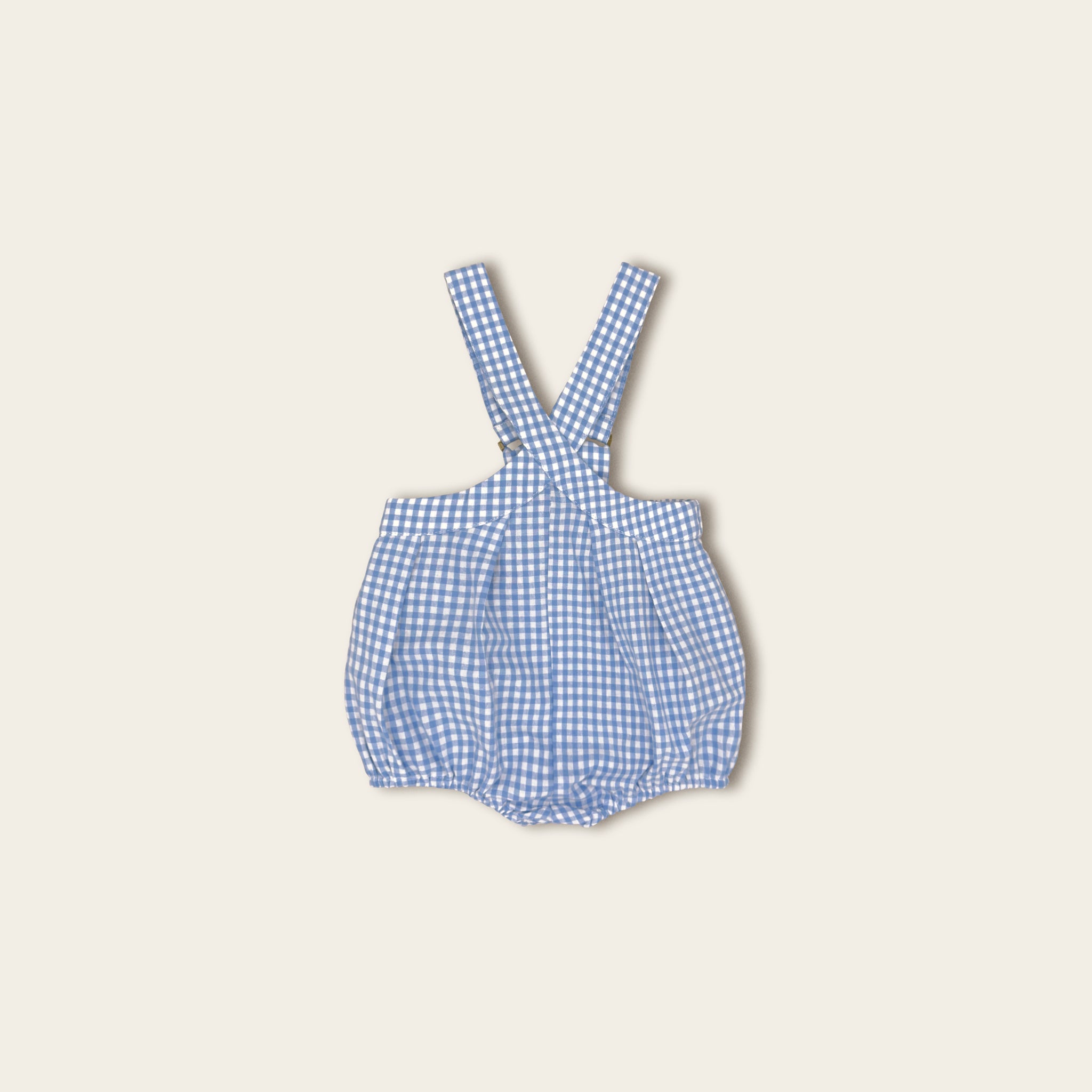 Light Blue Gingham Bubble Romper | Lillies Dream