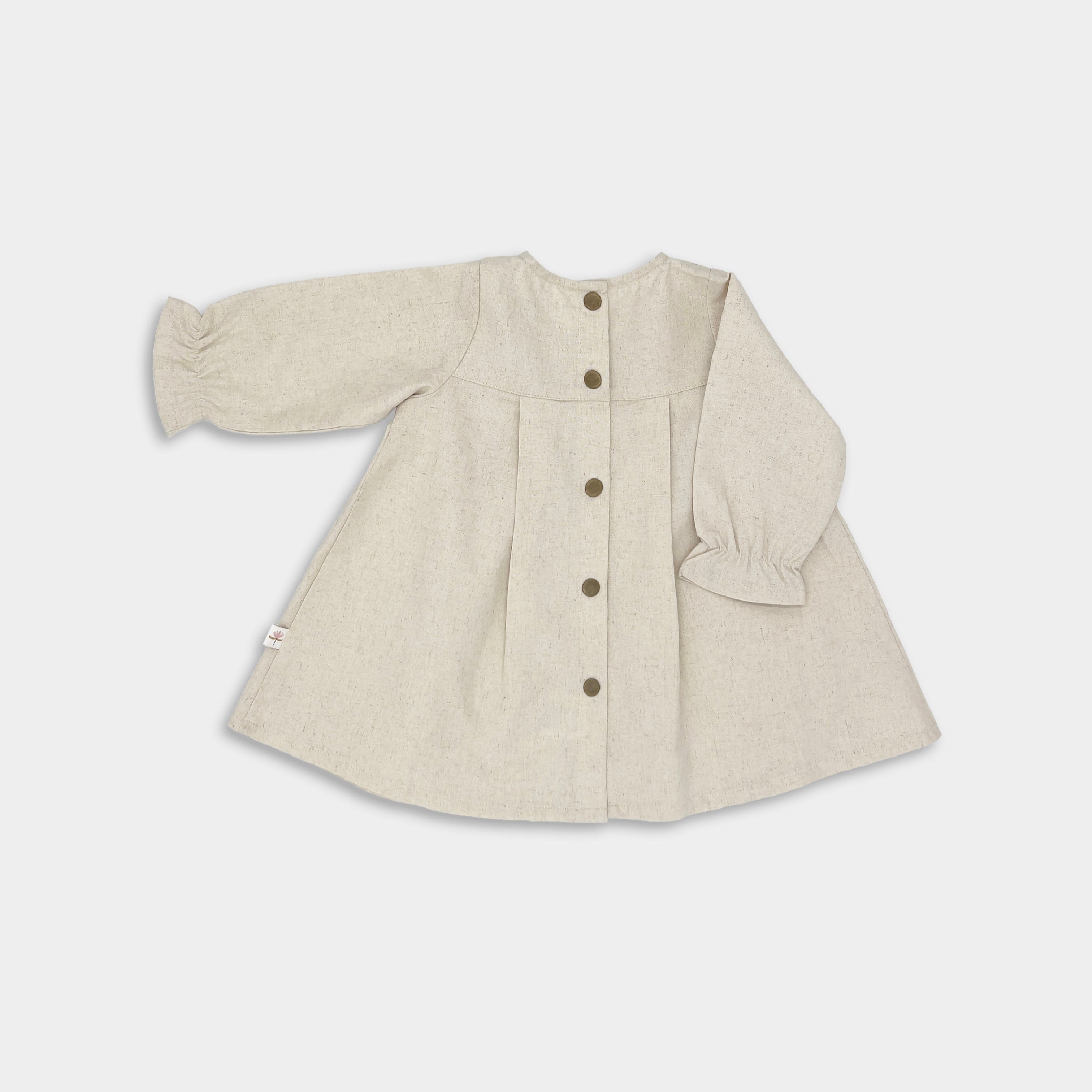 Natural Long Sleeve Dress