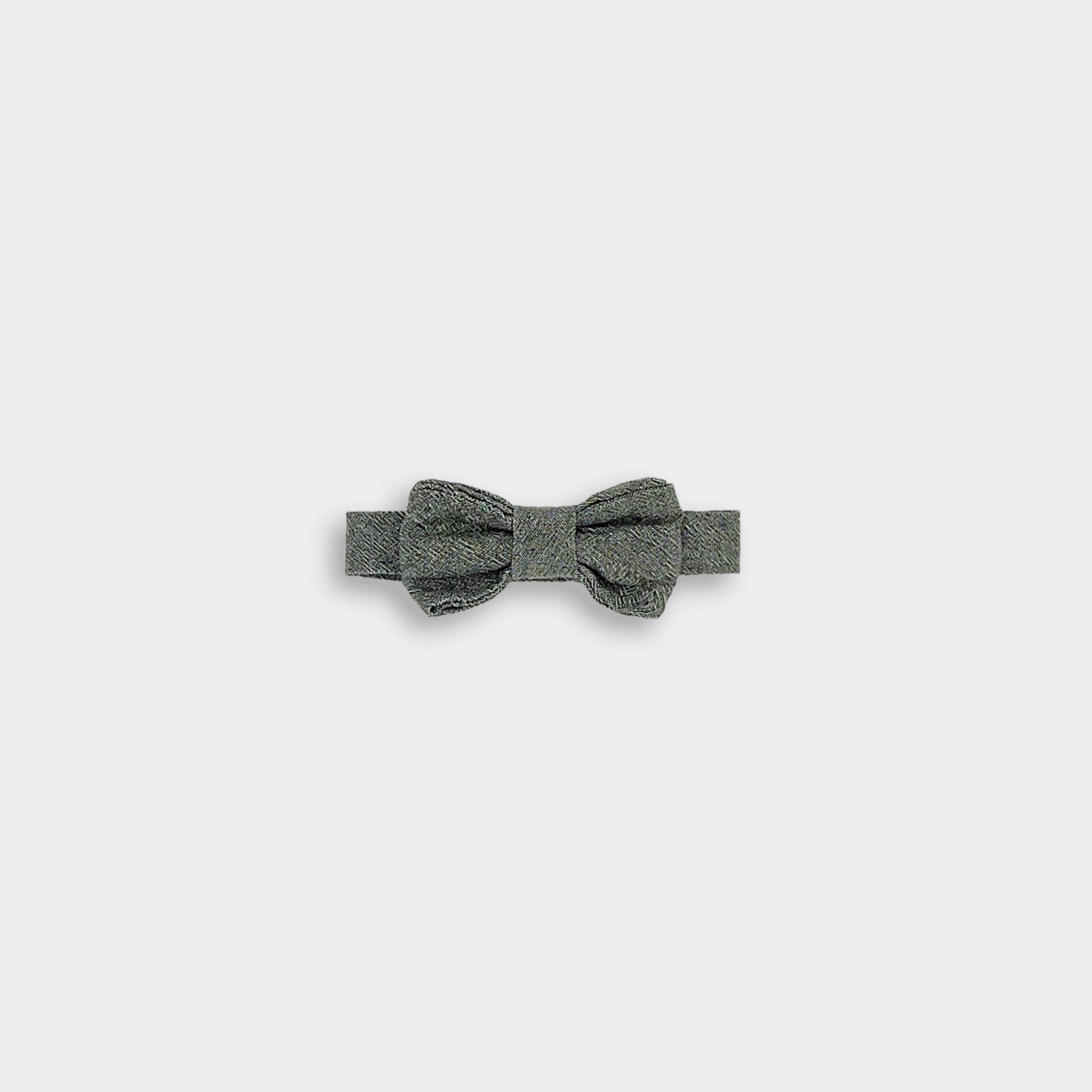 Olive green bow tie on a white background