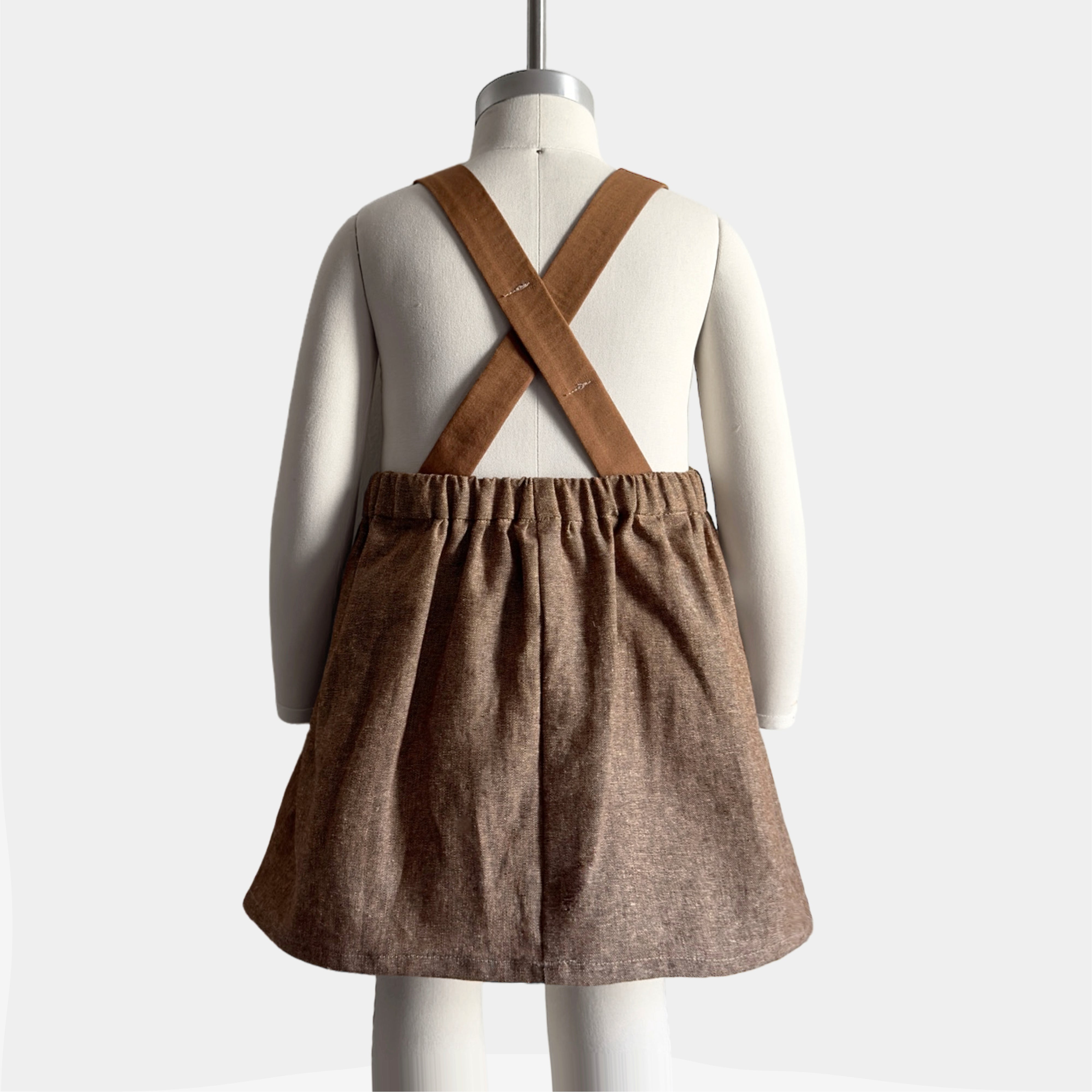 Nutmeg Linen Pinafore