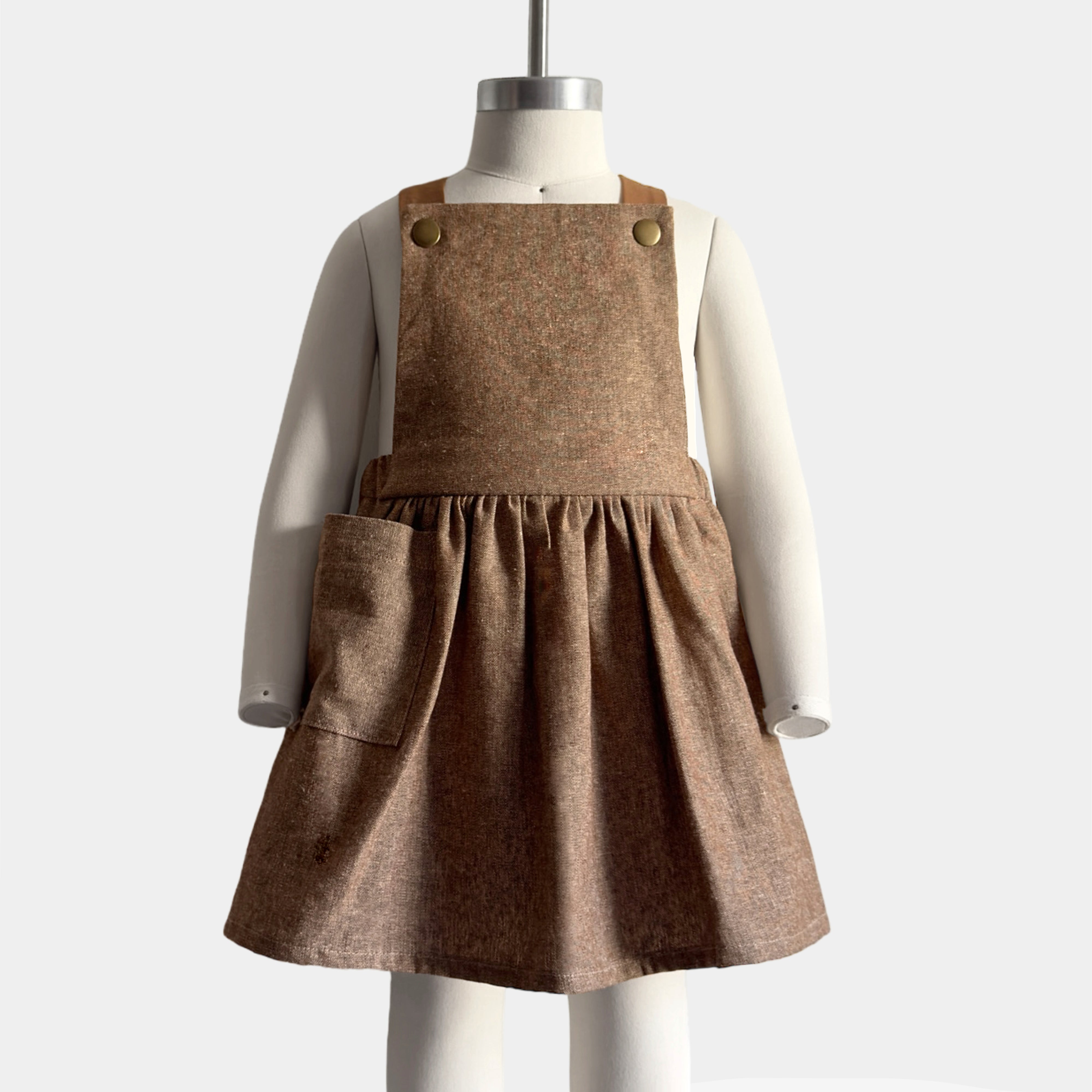 Nutmeg Linen Pinafore