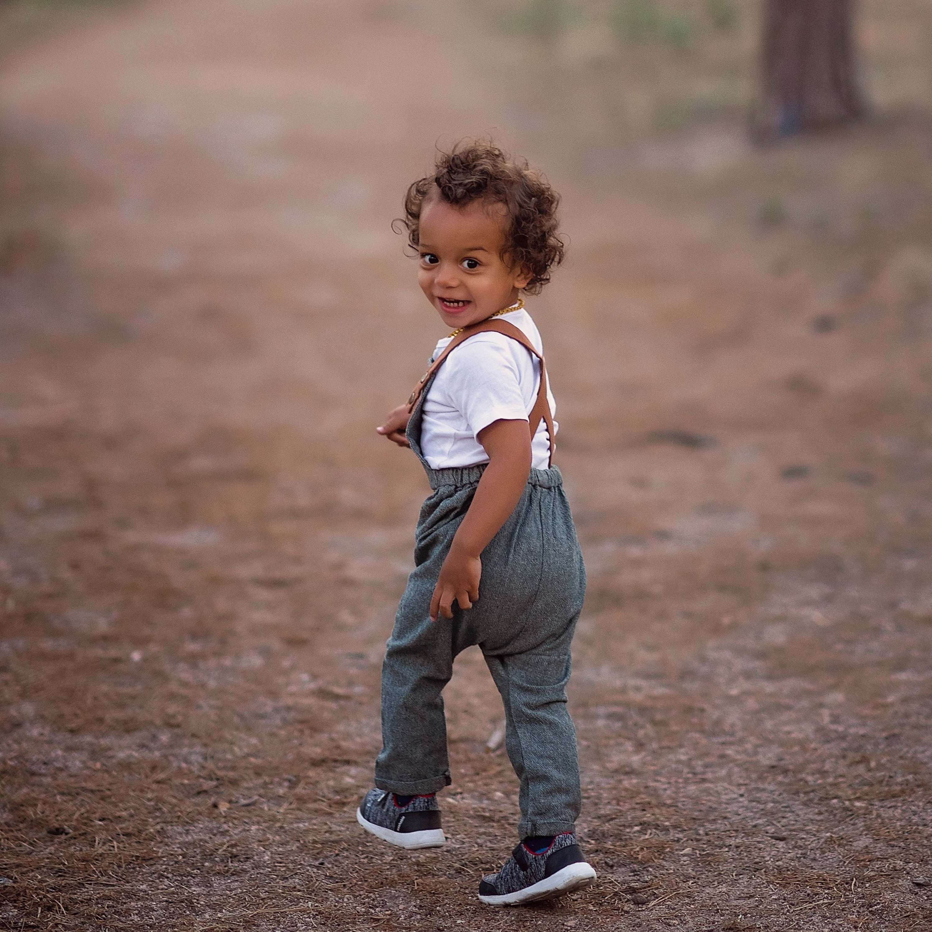 Olive Green Linen Long Overalls