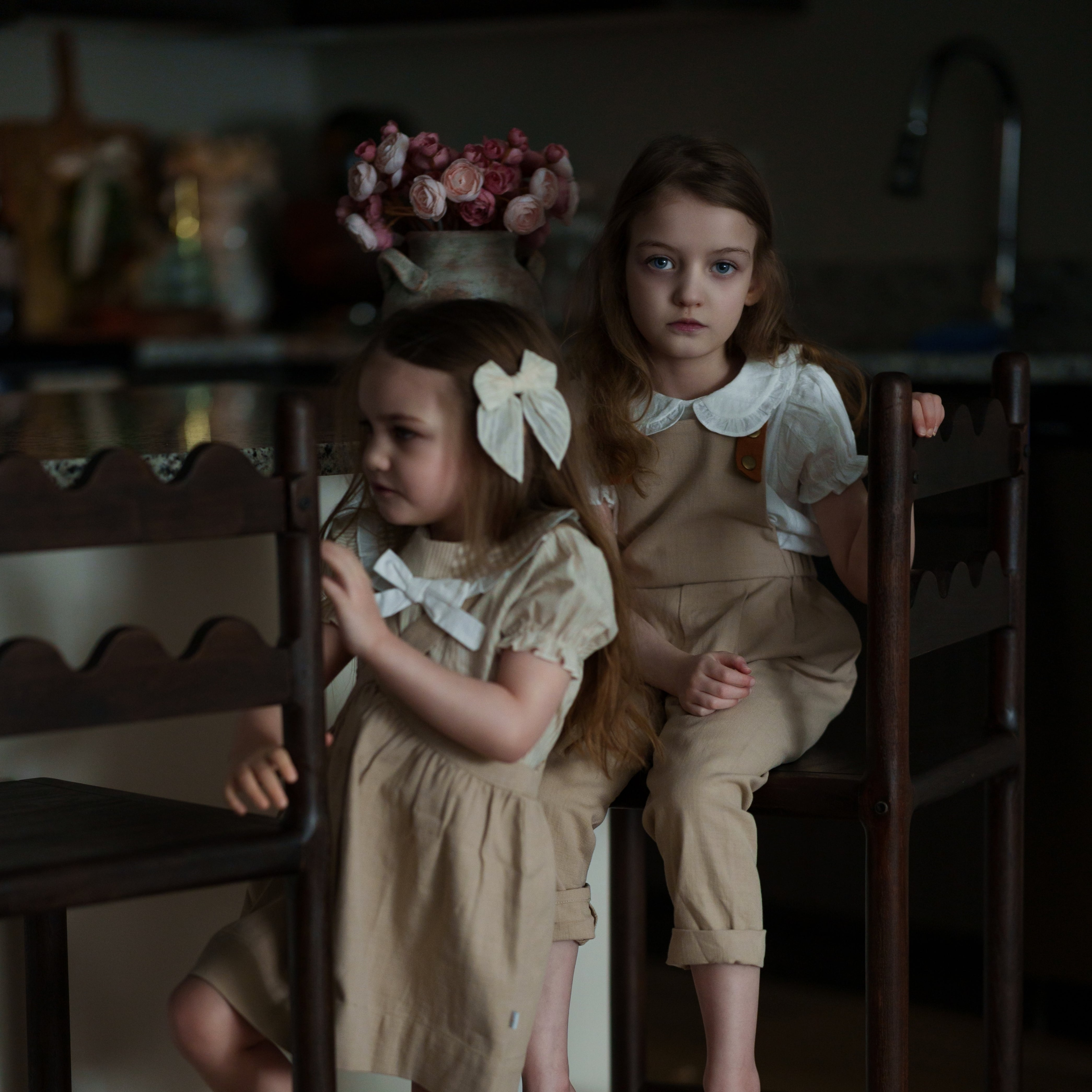 The Fawn Pinafore + Ecruette Blouse Set