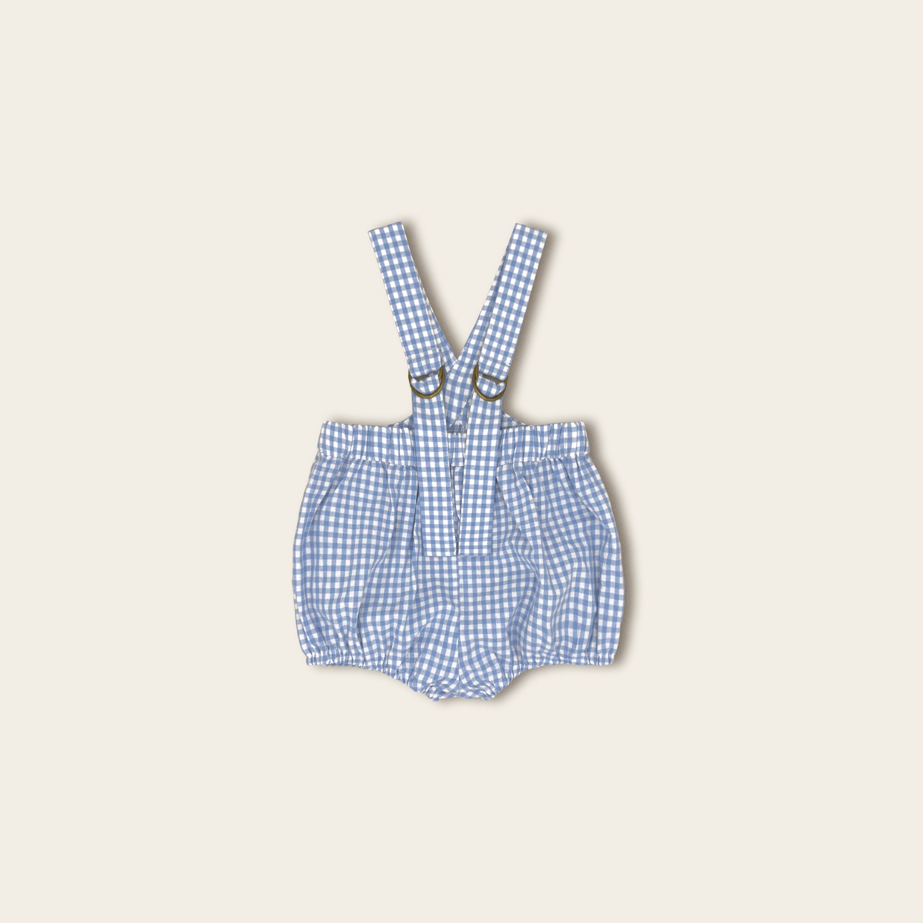 Light Blue Gingham Bubble Romper | Lillies Dream