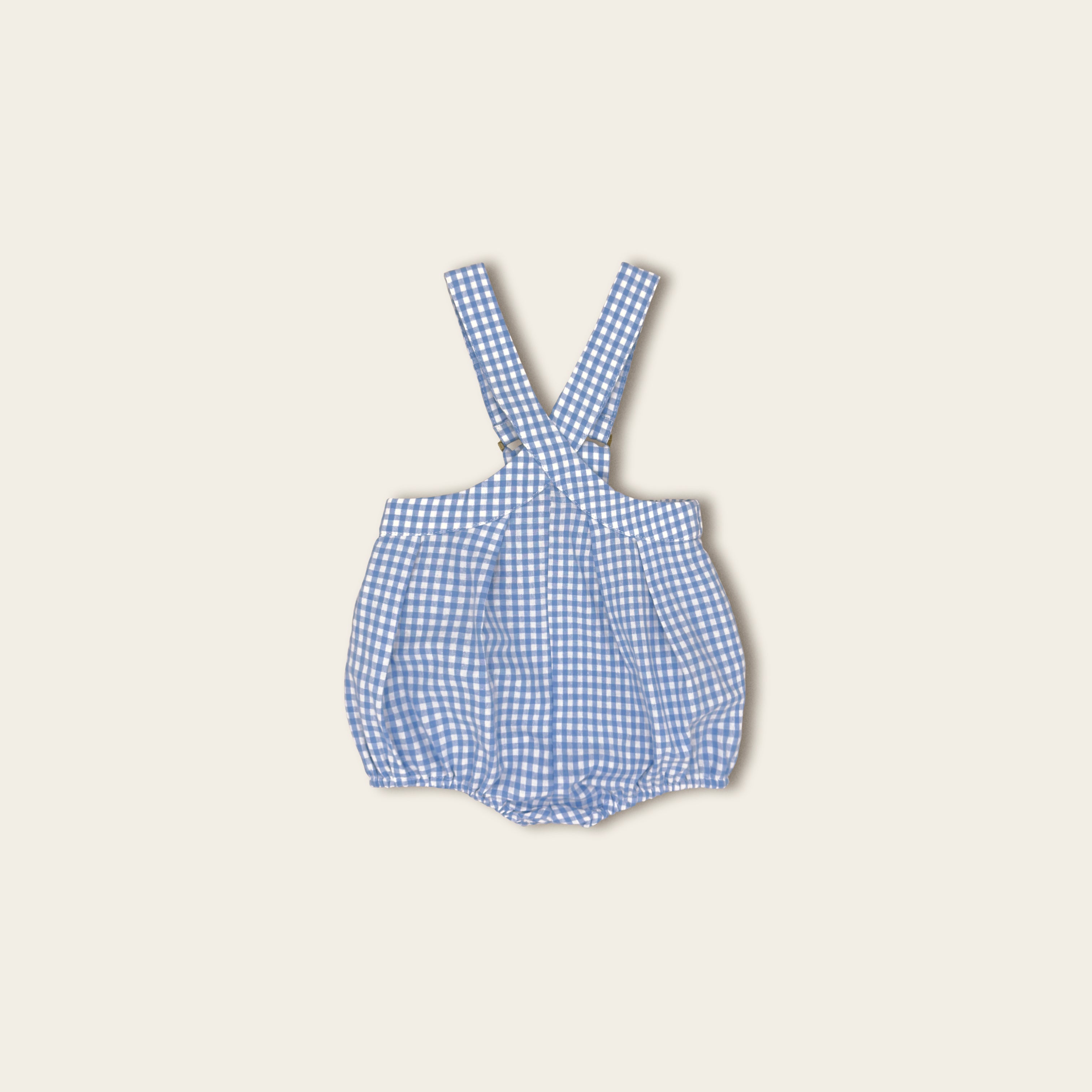 Light Blue Gingham Bubble Romper | Lillies Dream