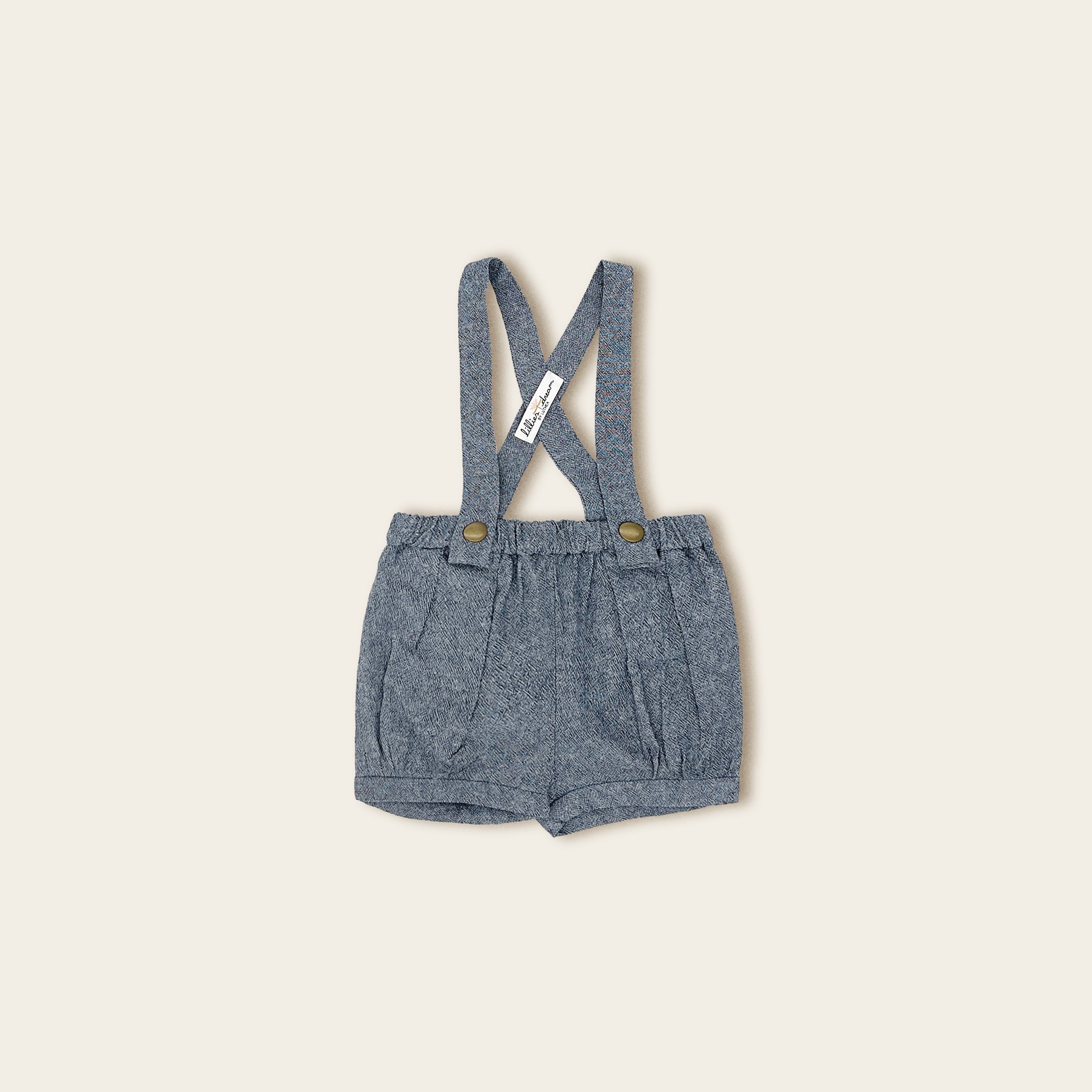 The Sunwashed Blue Suspender Shorts