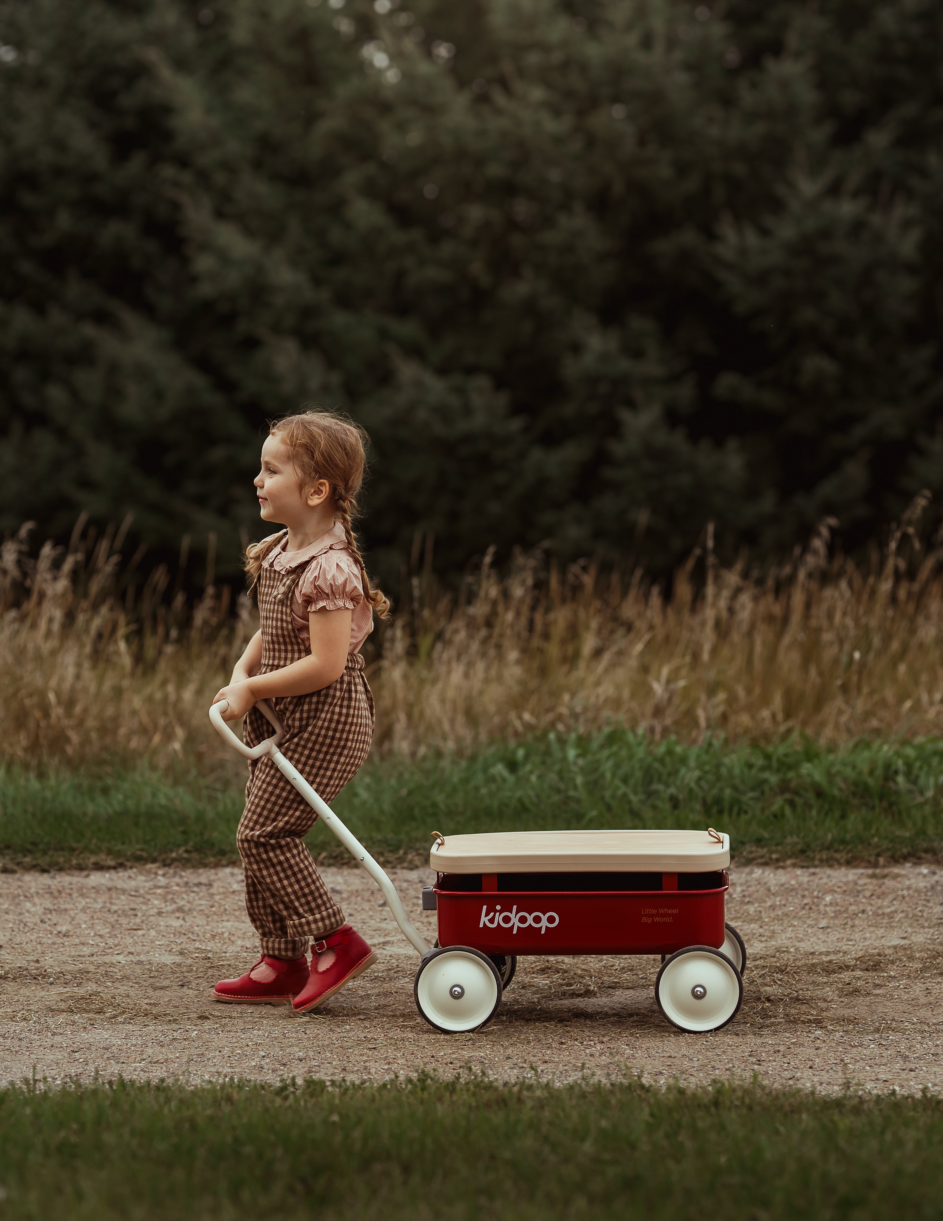 Brown Flannel Unisex Kids Overalls | Lillies Dream