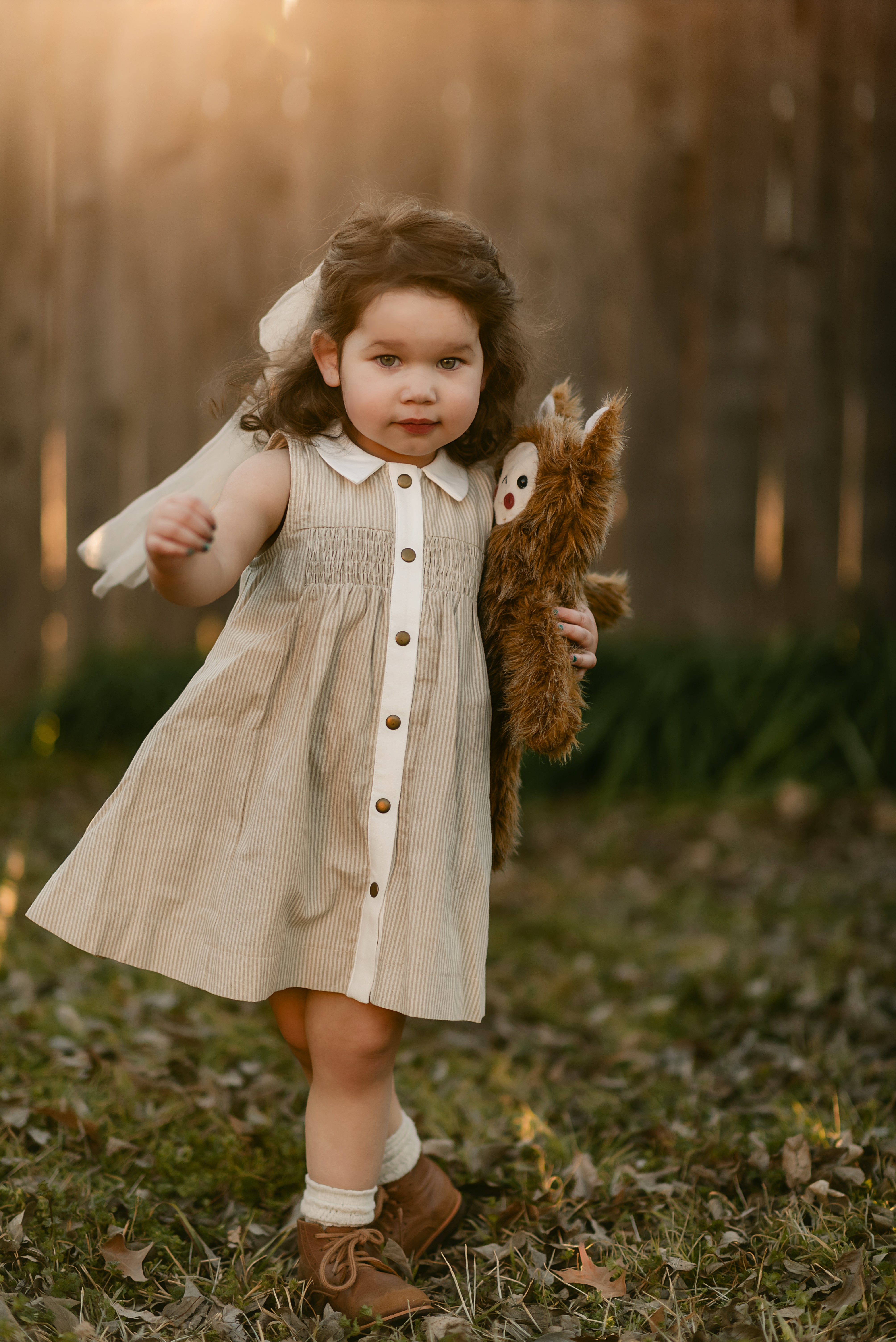 Beige Stripes Dress