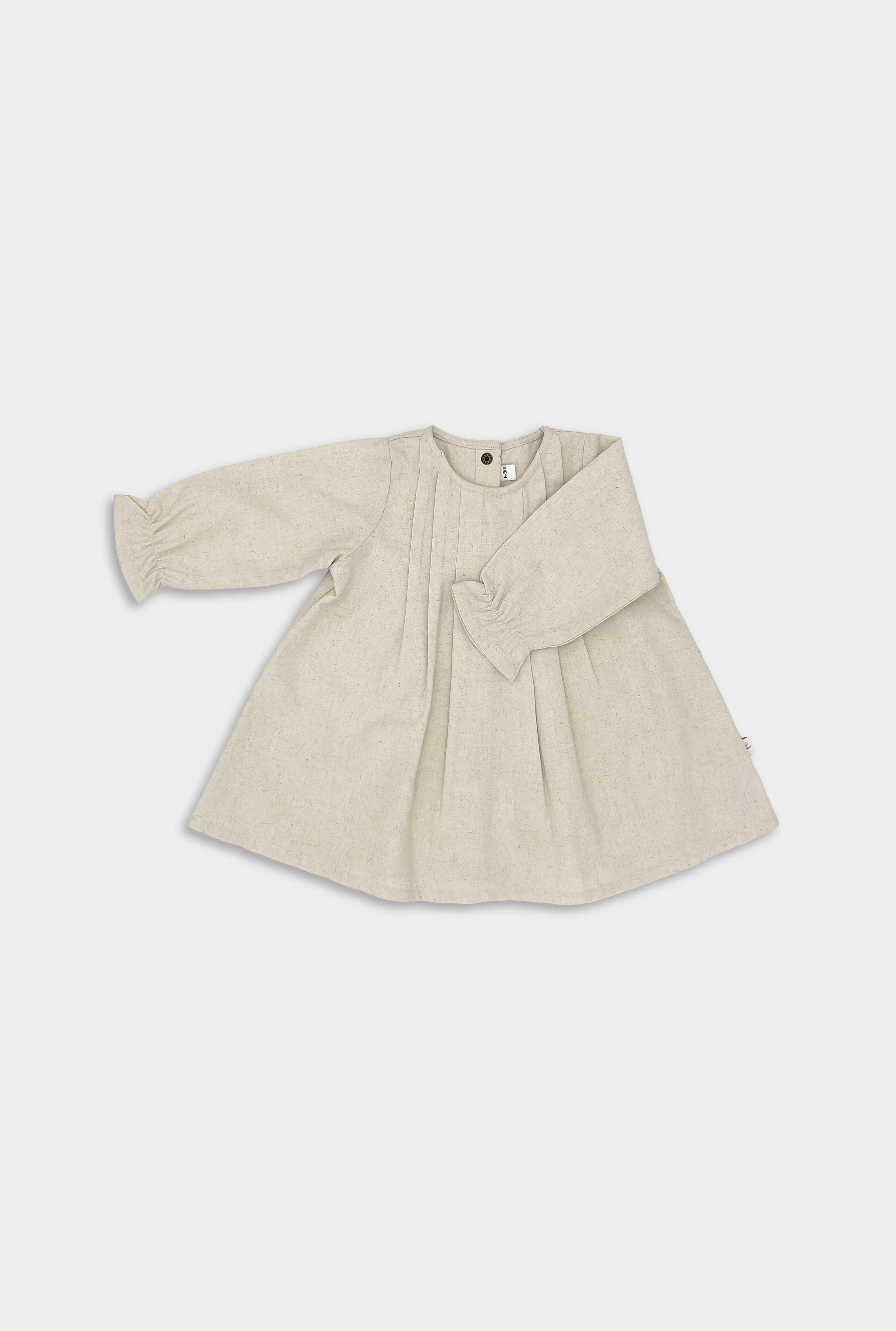 Natural Long Sleeve Dress