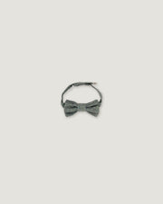 Bow tie for boys in olive green linen on a white background