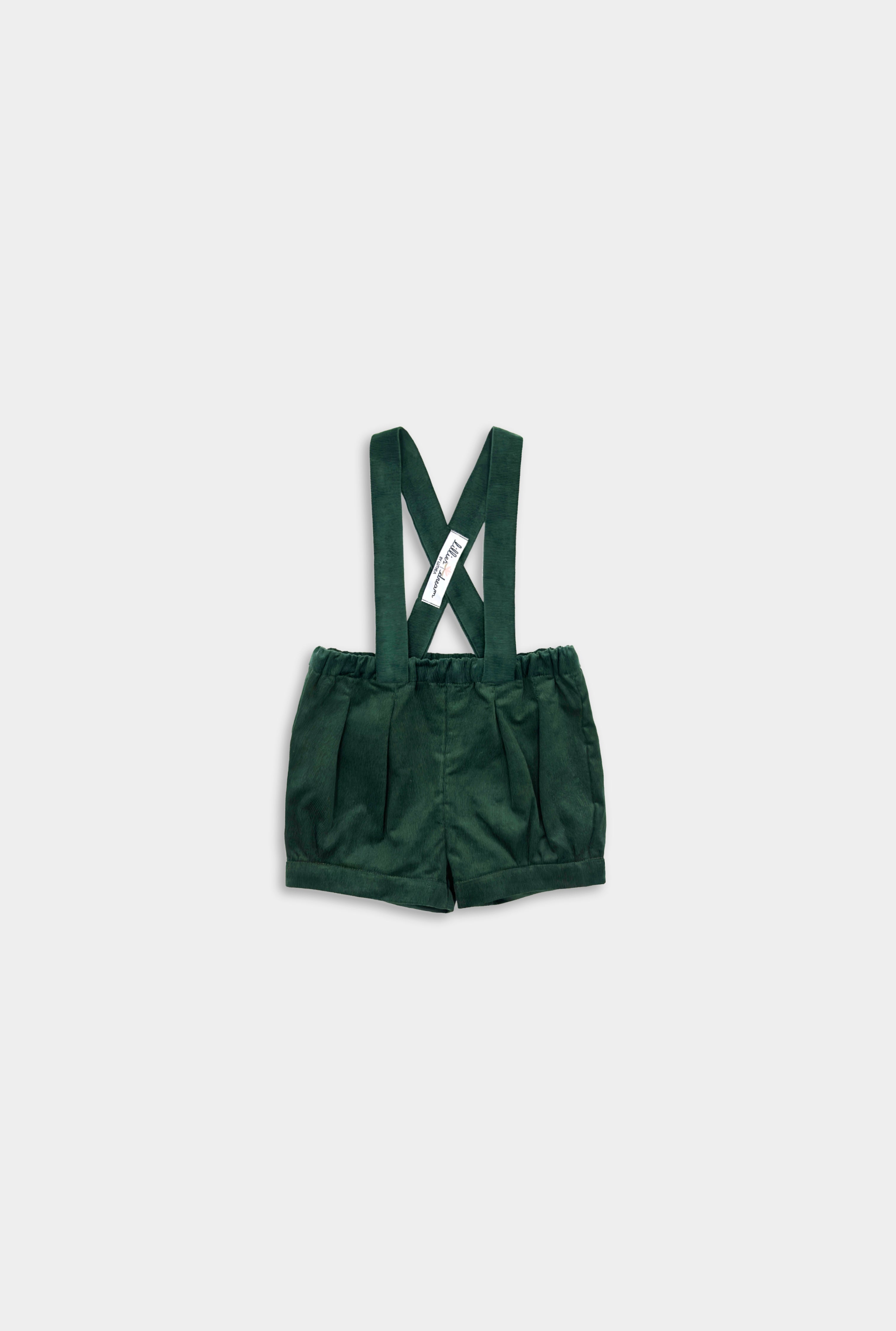 Pine Corduroy Suspender Shorts