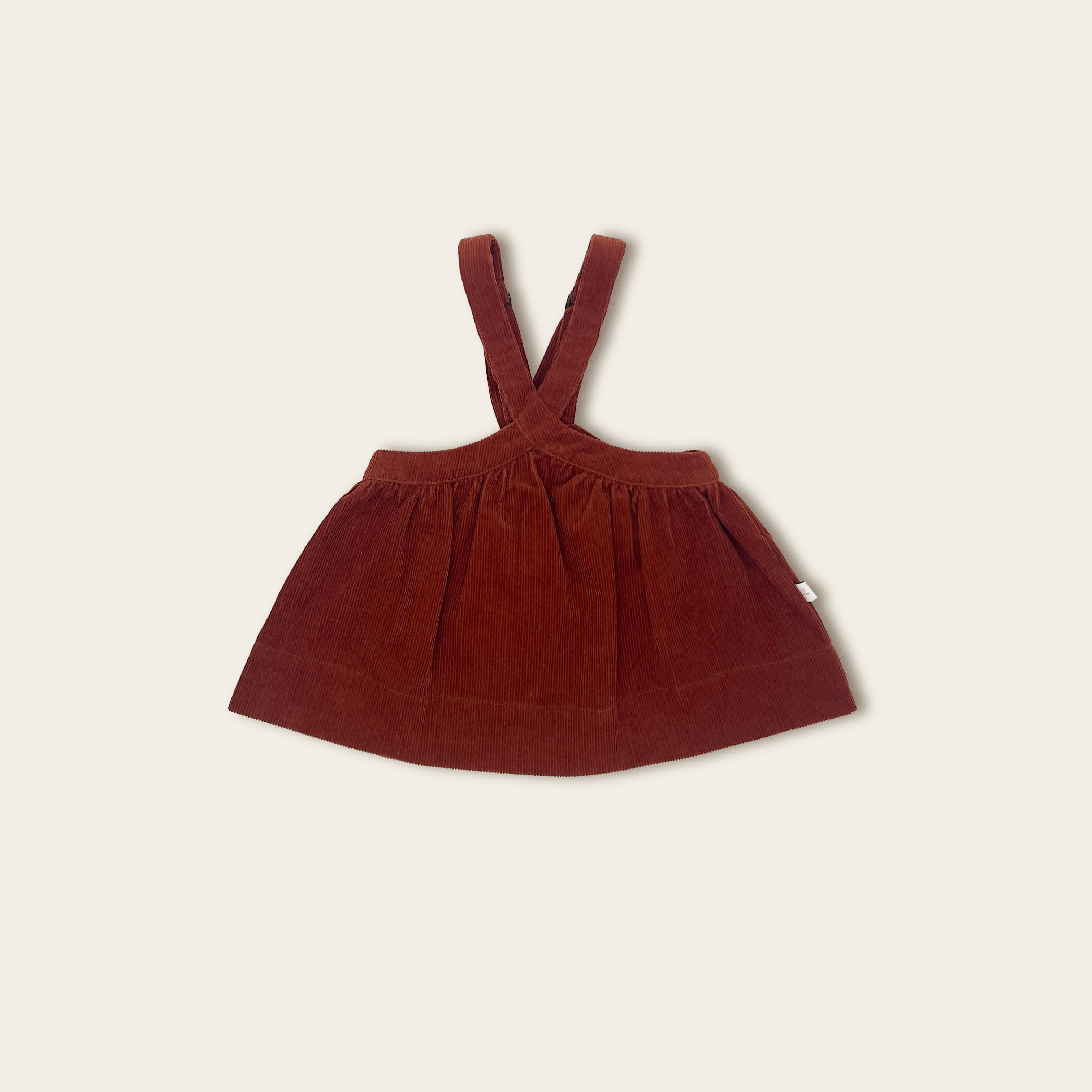 Rust Corduroy Pinafore - Stylish, Adjustable & Built to Last